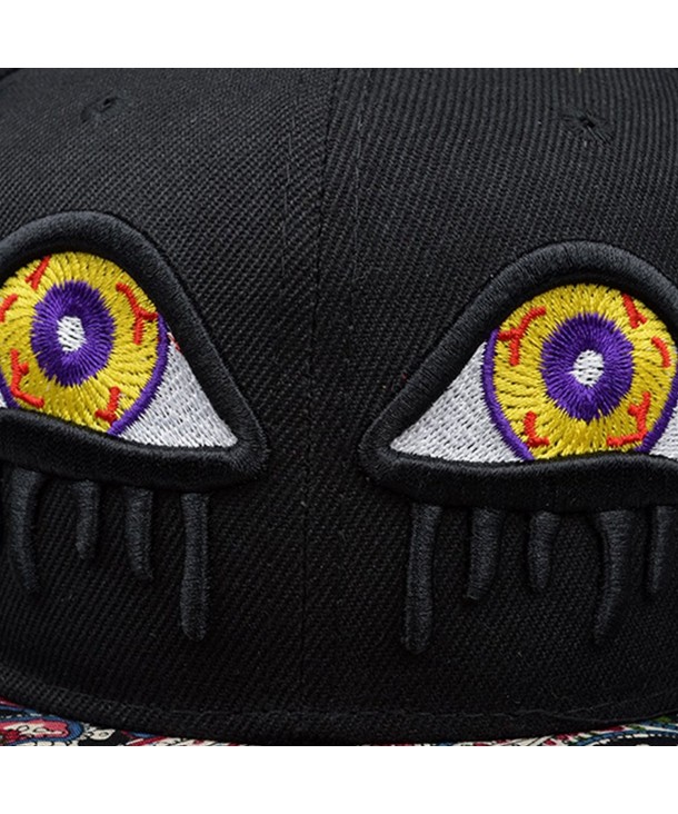 LOCOMO Embroidered Bleeding Cry Tear Monster Eye Paisley Snapback Cap ...