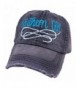 Loaded Lids Women's Southern Girl Embroidered Baseball Cap - Grey/Turquoise/White - CL185X8IM2C