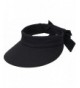 EPGU Women's Sportswear Sweat Absorbent Visor Hat w/Ribbon Bow - Black - C618C5UIYEY
