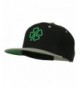 3D Clover Embroidered Two Tone Snapback Cap - Black Silver - C911NY2PWWJ