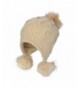 Flammi Women's Winter Knit Pompom Beanie Hat Double-layer Warm Hat - Beige - CG187K750UN