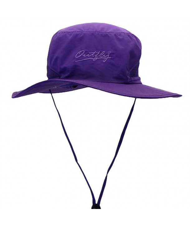 MatchLife Outdoor Soft Outdoor Fishing Hiking Sun Cap Soft Bucket Mesh Unisex Boonie Hat - Purple - CU182EW4MNT