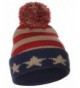 US Cities Block Letters Cuff Beanie Knit Pom Pom Hat Cap - Usa - C911P96HUR3