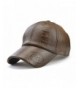 Melii Men Vintage Adjustable Leather Baseball Cap Plain Sports Outdoor Windproof Warm Hat - Light Coffee - CS187LSS86Z