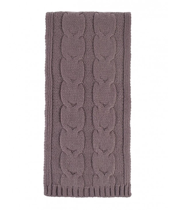 Great and British Knitwear Ladies' 100% Cashmere Cable Knit Scarf. Made in Scotland - Clay - CA12O9ASQ8I