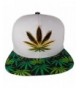 Cap2Shoes Men's Marijuana Metal Weed Leaf Snapback One Size - Green - C911ZA7JBR7