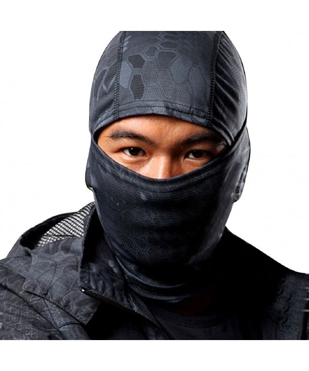 ABC Camouflage Army Cycling Motorcycle Cap Balaclava Hats Full Face Mask (Black) - CO11Z0HT1A9