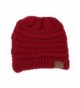ChainSee Women Winter Warm Baggy Beanie Knit Ski Horsetail Slouchy Cap Hats (Wine Red) - Wine Red - CF188IUTZ9D