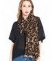 Women Winter Leopard Scarf Warm Long Pashmina Shawls And Wraps Fashion Scarf - Leopard - C7188227ZOZ