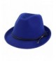 doublebulls hats Fedora Hat Mens Womens Winter Trilby Hat Plain Cap Gentlemens Choice-Multicolor - Blue 2 - CI189T4K0X6