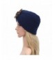 Tuscom Fashion Womens Winter Warm Knit Crochet Ski Hat Braided Turban Headdress Cap - Navy - C812NG9K1BH