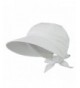 JFH Women's Classic Quintessential Sun Wide Visor Hat in Sold Bold Colors - White - CR11LBM4AAH