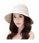 SIGGI Womens UPF50+ Linen/Cotton Summer Sunhat Bucket Packable Hats w/Chin Cord - 89300_beige - C617YG4K3IR