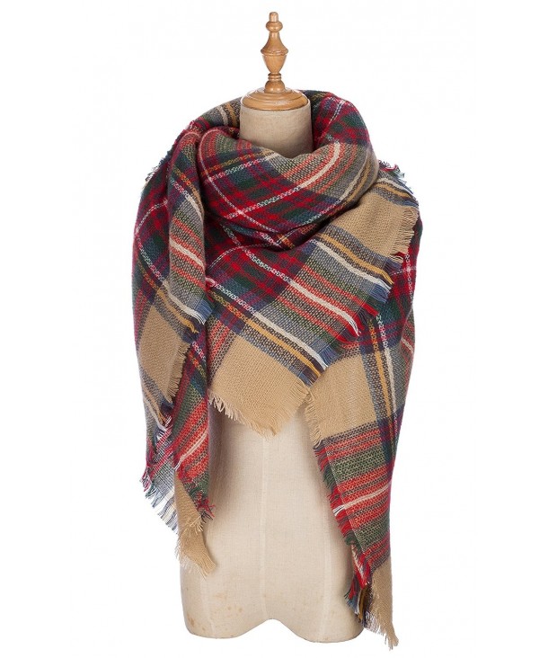 POSESHE Stylish Warm Blanket Scarf Gorgeous Wrap Shawl - 01 Brown Red-2 - CR12O87P6C3