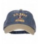 US Navy Retired Military Embroidered Two Tone Cap - Navy Khaki - CH12HV9QU1R