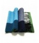 C Collection Women Scarf Winter Cashmere Touch Stripe London Fashion Blanket - Blue&green - C312N38ZFRR