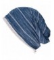 Casualbox Charm Mens Womens Big Slouchy Baggy Beanie Hat Striped Design Japan - Blue - C812GMGZOXF
