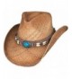 Montecarlo Bullhide Hats Forbidden Treasure Western Raffia Straw Cowboy Hat - CB11KW59AO1