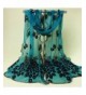 XUANOU Women Elegant Peacock Embroidered in Cold Weather Scarves & Wraps