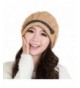 Adrinfly Women Cable Knit Beanie Baggy Slouchy Skull Cap Chunky Button Strap Winter Hat - Khaki - CW187E9SYMD