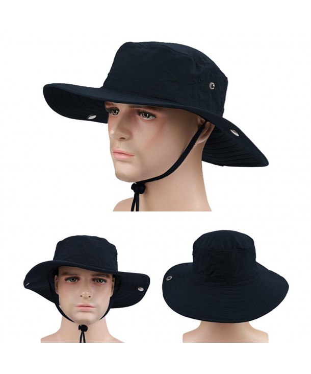 Wide Brim Cowboy Hat Collapsible Hats Fishing/Golf Hat Sun Block UPF50 ...