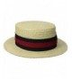 Scala Men's Dress Straw 1 Piece 10/11Mm Laichow Braid Boater Hat - Bleach - C2113OTN4Y5
