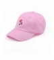 AUNG CROWN Rose Embroidered Dad Hat Women Men Cute Adjustable Cotton Floral Baseball Cap - Medium Pink - CR182T9OD6D