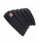 Yuns Women's Knit Beanie Cap Hat CC Soft Warm Winter Hat - Black - CG1883TCYH5