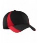 Sport-Tek Men's Dry Zone Nylon Colorblock Cap - Black/True Red - CU114V1R3DX