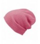 Morehats Cotton Embossed Knit Slouchy Beanie Winter Warm Ski Skater Hip-hop Hat - Pink - CL11YIGGCNN