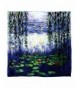 Dahlia Women's 100% Luxury Square Silk Scarf - Claude Monet's Paintings - Nympheas - C911GCG38BV