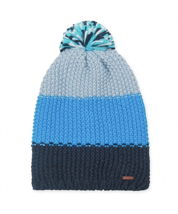 lethmik Pom Pom Slouchy Beanie-Winter Mix Knit Ski Cap Skull Hat For Women & Men - Blue - CM186HKXA9C