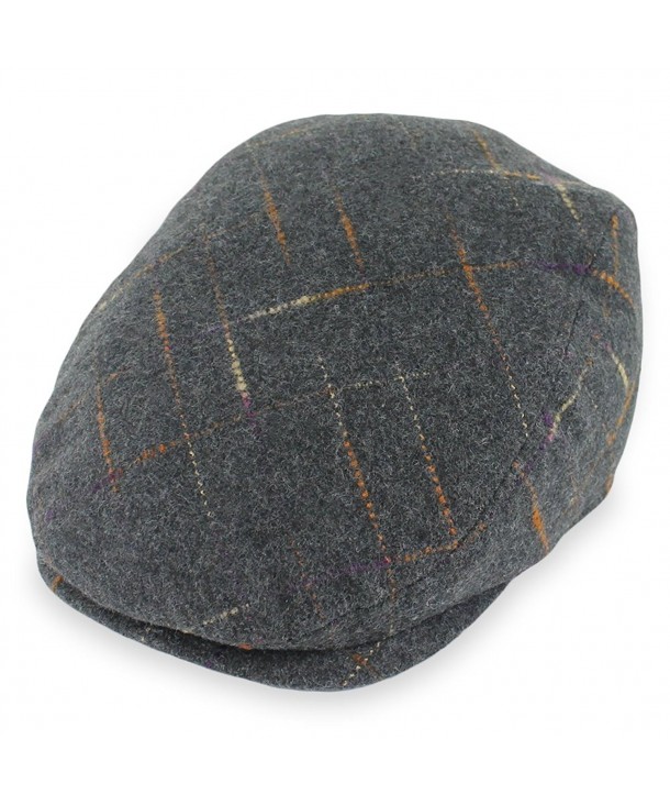 Hats in the Belfry Belfry Forte Charcoal Grey Wool Blend Driving IVY Pub Cap - C712O1C4ASJ