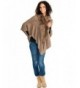 Ladies/Women's Fashion Luxury Faux Fur Shawl Wraps Coat Sweater Cape - Rosy Brown - C0186TW35YO
