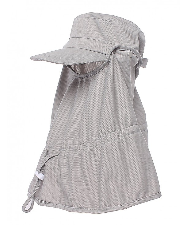 Kaisifei Outdoor Sun Protection Fishing Cap Neck Face Flap Hat Wide Brim - Gray - CU12EBEC5WN