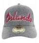 Jersey Fitted Hats Collection MIAMI- ORLANDO- KEY WEST- DAYTONA - Orlando - Medium Gray and Red - CD12I73FDBJ