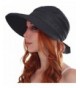 NobleScore Women Sun Hat Wide Brim Summer UV Protection 2 In 1 Beach Sun Visor Hat - 2284_black - CR184MSCSCQ