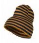 Trendy Striped Beanie - Royal Yellow - C41156XIB2R