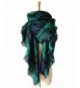 Womens Warm Tassels Plaid Scarf Fall Winter Soft Chunky Pashmina Tartan Blanket Wrap Shawl - Green Blue - CH186L5L6X7