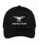 Trendy Apparel Shop Drone Pilot Embroidered Soft Crown 100% Brushed Cotton Cap - Black - CR17YTZOTT6