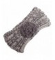 Deamyth Winter Women Knitting Wool Flower Headband Keep Warm Hairband - Gray - CK12O2PV4AX