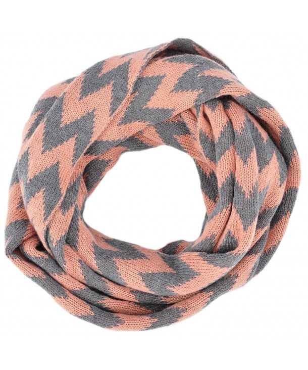 Simplicity Men / Women Knit Infinity Scarf- Solids & Patterned - Orange_b13080151 - C111PAFHQ7V