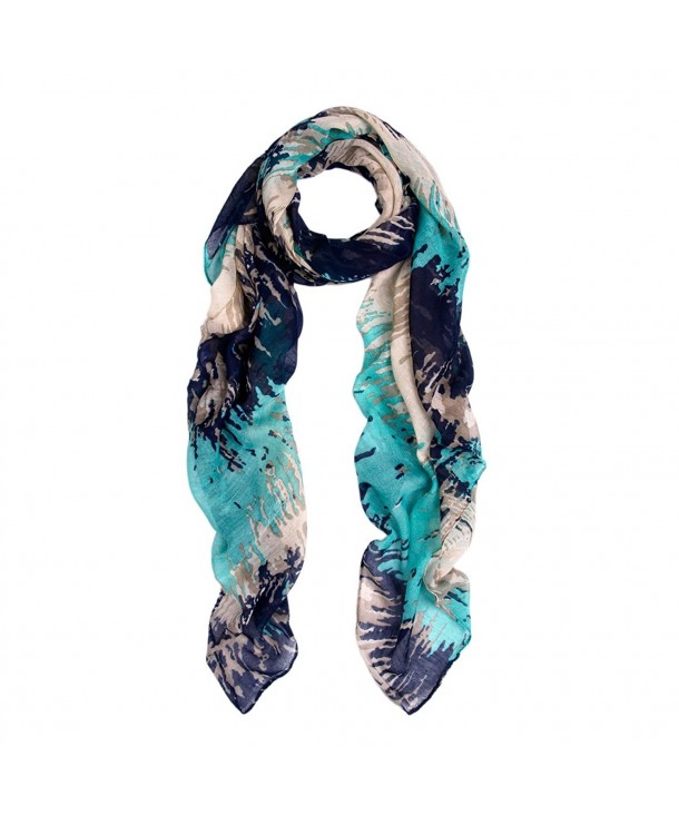 Premium Three-Tone Freestyle Airbrush Scarf - Different Colors Available - Navy - CO11FR2H01P