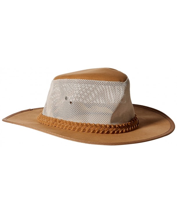 Dorfman Pacific Co. Men's Soaker Hat with Mesh Sides - Tanwhite - CC115Q64EIJ