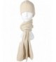 Ypser Winter Beanie Hat Scarf Set Warm Knit Skull Cap and Scarf for Men Women - Beige - C9187EYL0W9