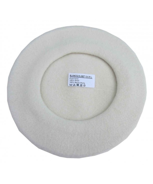 Blancq-Olibet Youth Traditional French Wool Beret - Off White - C4110IC5A01
