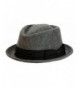 9th Street 100% Wool 'Boxer' Porkpie Hat (3 Colors) - Grey - C312M0Z90LT