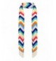 Skinny scarf - Scarf tie - Sash tie - Summer scarf - with fringe - Multicolor (Chevron) - CG12EGIWFLF