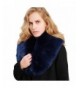 MissShorthair Women's Faux Fur Collar Shawl Neck Scarf Wrap for Winter Coat - 15 Navy Blue - C618607SMT3