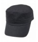 Solid Castro Cadet Cap - 100% Cotton Hat - Adjustable Velcro Back - Dark Grey - CG11K5YFO8L
